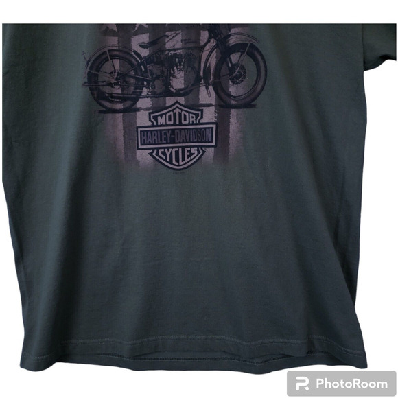 Harley-Davidson Rossiter’s Sarasota FL Graphic T-Shirt Men’s XL OD Green EUC - Picture 4 of 13